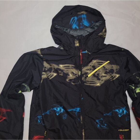 Volcom Volume Insulated Snowboard Jacket Black Multicolor Size Large • Like New! - Picture 2 of 14